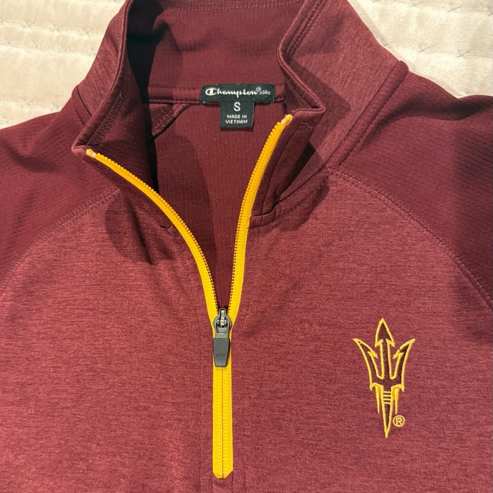 Arizona State University ASU Champion Maroon Quarter-Zip Golf Pullover Men’s SM